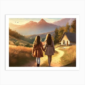 Cottage In The Mountains 1 Art Print