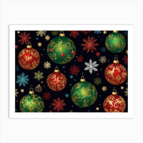 Christmas Ornaments 2 Art Print