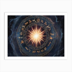 Zodiac Wheel Art Print