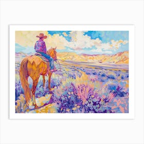 Cowboy Painting Colorado 2 Art Print