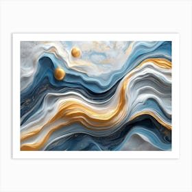 Abstract Marble 3 Art Print