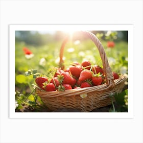 Basket Of Strawberries 3 Art Print