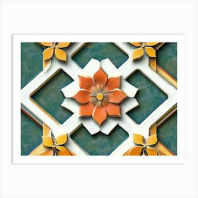 Tile Mosaic Art Print