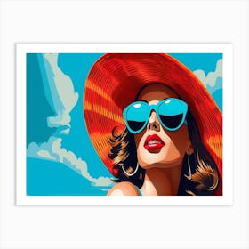 Woman In A Hat 14 Art Print