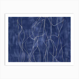 'Blue Lines' Art Print