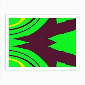 Abstract Green And Yellow Art Print