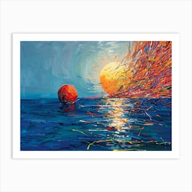 Sunset In The Sea 1 Art Print