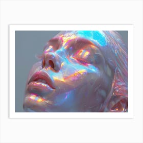 Holographic Face 4 Art Print