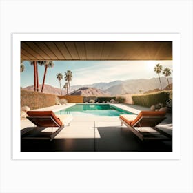 California Dreaming - Palm Springs Private Pool Art Print