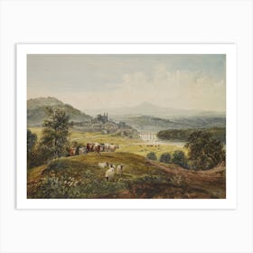 Landscape With A Bridge, Hay On Wye, David Cox Art Print