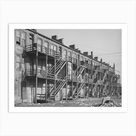 Back Of Apartment House Rented To African Americans, Chicago, Illinois By Russell Lee Art Print