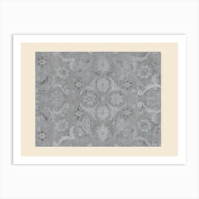 Gray And White Rug Art Print