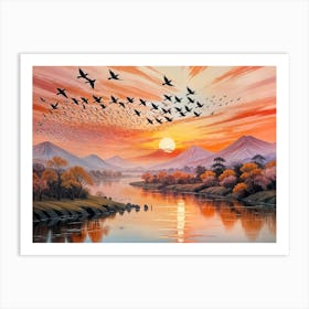 Wending River Art Print