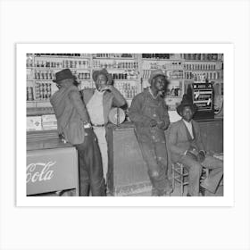 Men In Cooperative General Store, Transylvania, Louisiana By Russell Lee Art Print