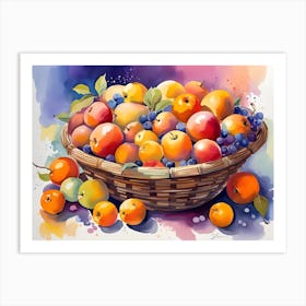 Basket Of Fruit 2 Art Print