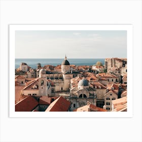 View Over Dubrovnik In Croatia Art Print