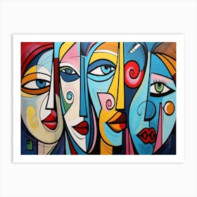 Women'S Faces 4 Art Print