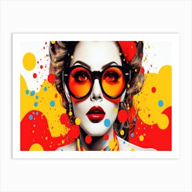 Girl With Sunglasses Art Print