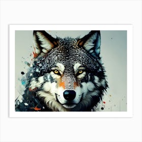 Wolf Painting 34 Art Print