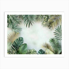 Tropical Leaves Background 5 Art Print