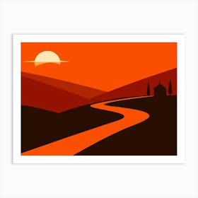 Sunset Road Art Print