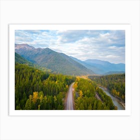 Montana Aerial Road Art Print