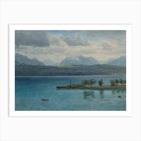 Western River Scene, Albert Bierstadt Art Print
