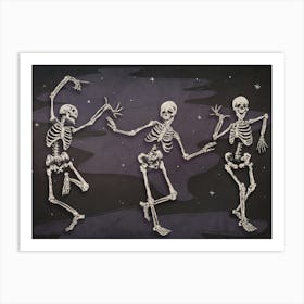 Dancing Skeletons Art Print