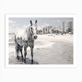 A Horse Oil Painting In Bondi Beach, Australia, Landscape 4 Art Print