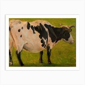 Vintage Cow In Grass Art Print