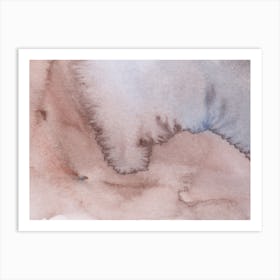 Sandstorm watercolor washes abstract art painting neutral beige grey gray hotel office  Art Print
