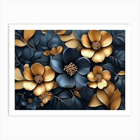 3d Artwork Floral Art Print