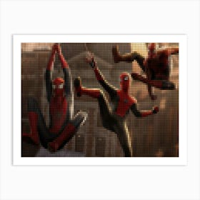 Spider Man No Way Home In A Pixel Dots Art Style Art Print