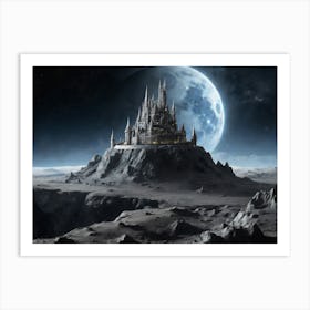 Default Create A Castle On The Moon Seen From A Distance With 0 770a54b1 8bf8 4295 9d9d 72c9cbcae14e 0 Art Print