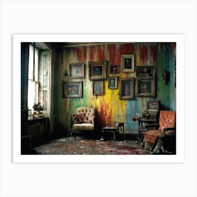 Room With Paintings Art Print