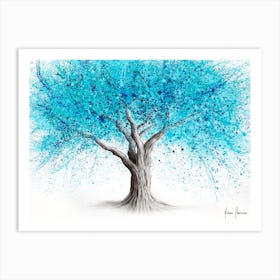 Blue Blossom Tree Art Print