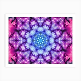 Watercolor Abstraction Violet Delicate Flower Art Print