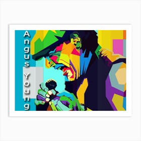 Angus Young Rock Singer Pop Art WPAP Art Print