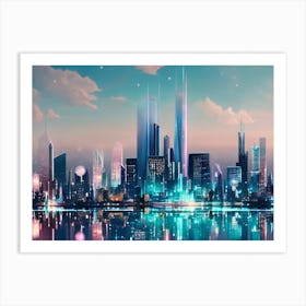 Futuristic Cityscape 62 Art Print