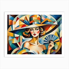 Hat And Fan 6 Art Print