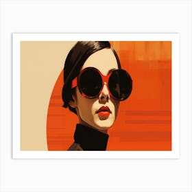 Woman In Sunglasses 10 Art Print