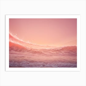 Pink Ocean Waves Art Print