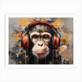 Dj Monkey Art Print