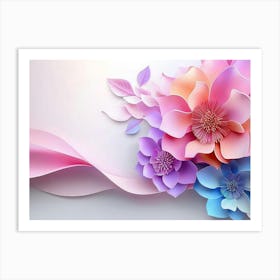 3d Flower 3 Art Print