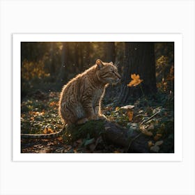 Cat In The Woods 1 Art Print