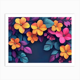 Abstract Flowers 5 Art Print