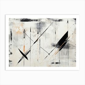 Abstract Design Guided By Hand Drawn Arrows And Markings Sketched With Intuitive Lines On Textured (5) Art Print