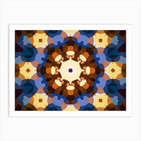 Mosaic Purple And Orange 1 Art Print