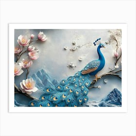 Peacock 45 Art Print