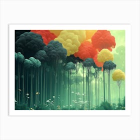 Dreamlike forest art Art Print